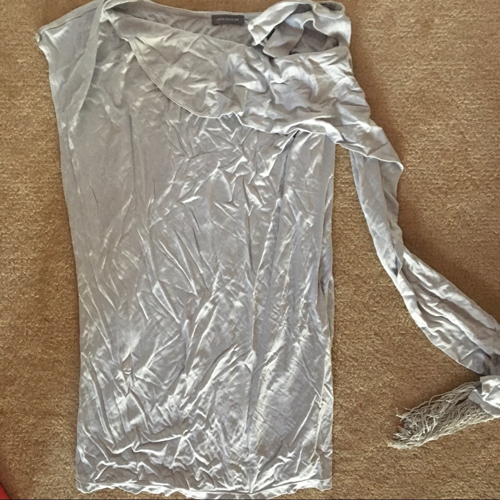 Ann Taylor silver blouse